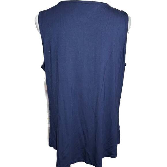 Market & Spruce sleepless, navy texturized blouse - Picture 3 of 4